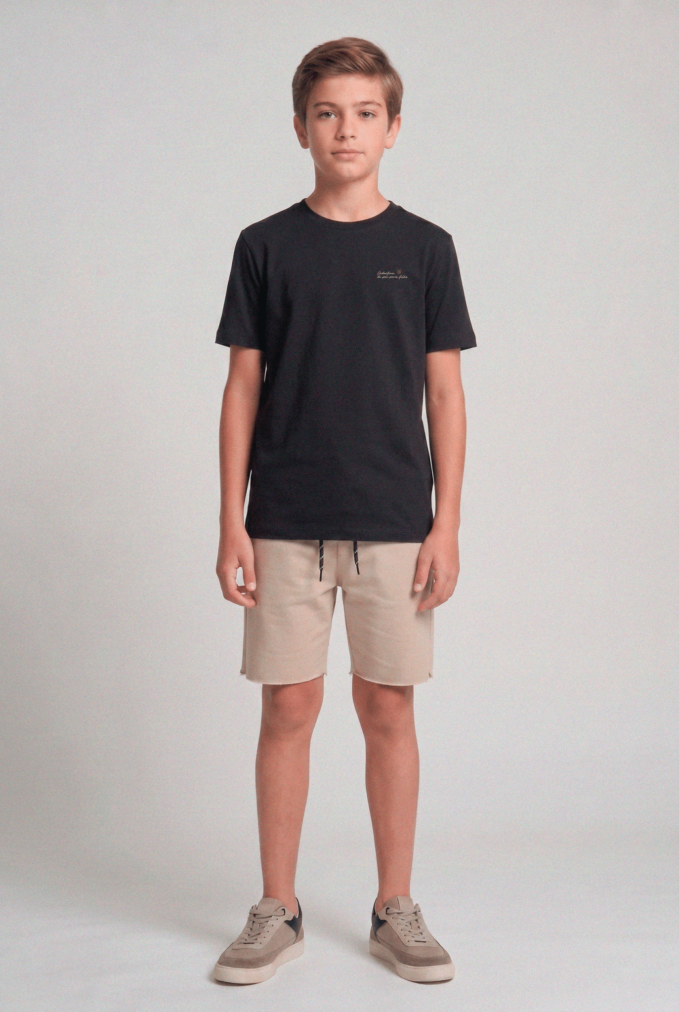 CAMISETA ENDÖRFINA DE PAI PARA FILHO INFANTIL ALGODÃO EGÍPCIO - PRETO da Vörr Brasil | Vörr Brasil