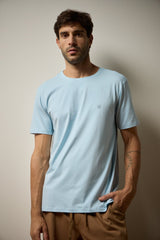 CAMISETA ESSENCIAL ALGODÃO EGÍPCIO - AZUL da Vörr Brasil | Vörr Brasil