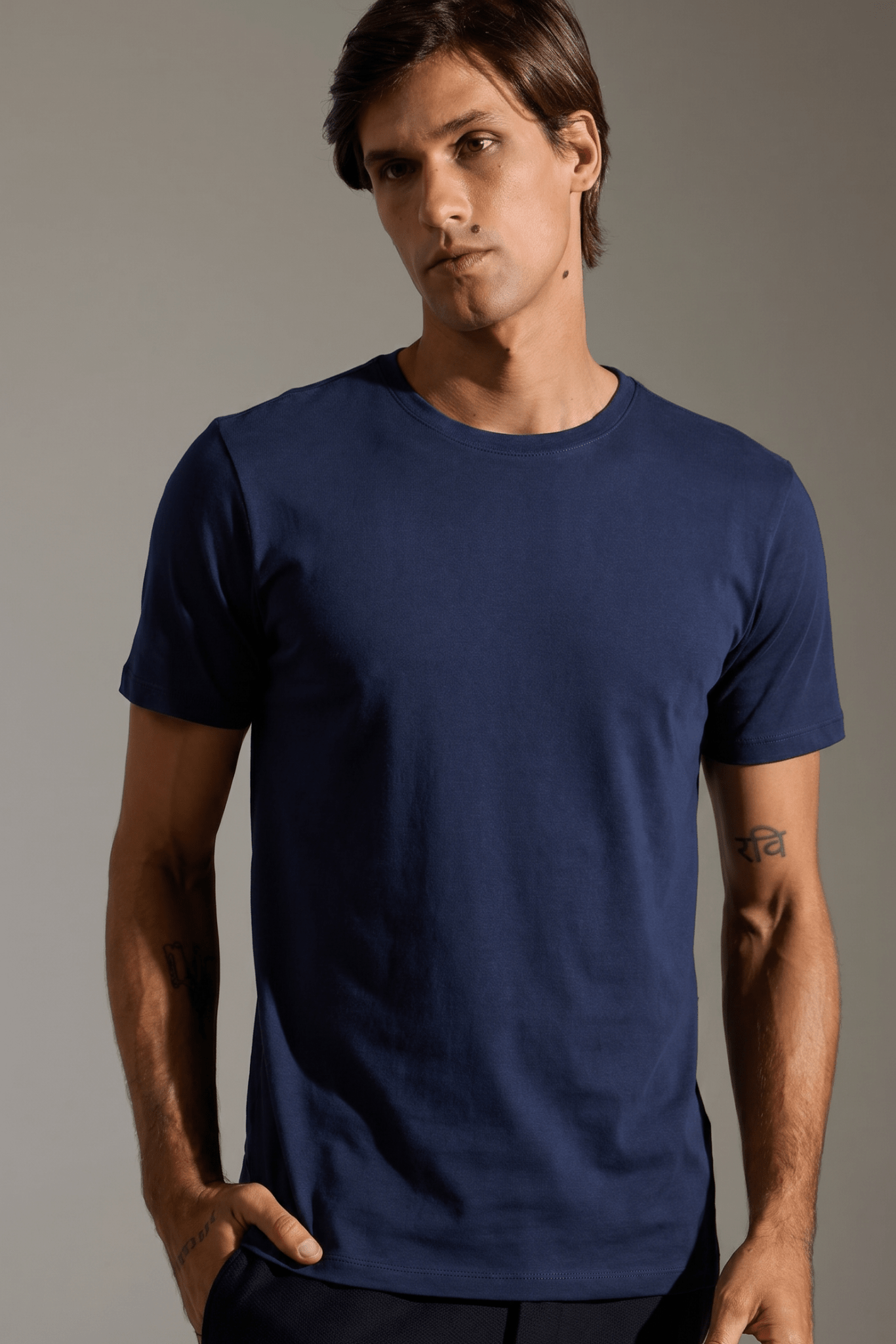 CAMISETA ESSENCIAL ZERO ALGODÃO PIMA - MARINHO da Vörr Brasil | Vörr Brasil