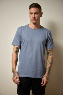 CAMISETA FIBRA NATURAL CÂNHAMO CONCEITO - AZUL