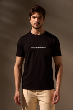 CAMISETA MAR DE MINAS ALGODÃO EGÍPCIO - PRETO