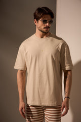 CAMISETA OVERSIZE SERRA 100% ALGODÃO EGÍPCIO - AREIA da Vörr Brasil | Loja Oficial Vörr Brasil