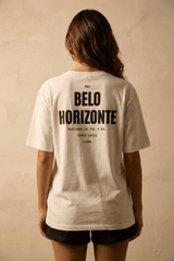 CAMISETA OVERSIZED UNISSEX 100% ALGODÃO BELO HORIZONTE - OFF WHITE da Vörr Brasil | Loja Oficial Vörr Brasil