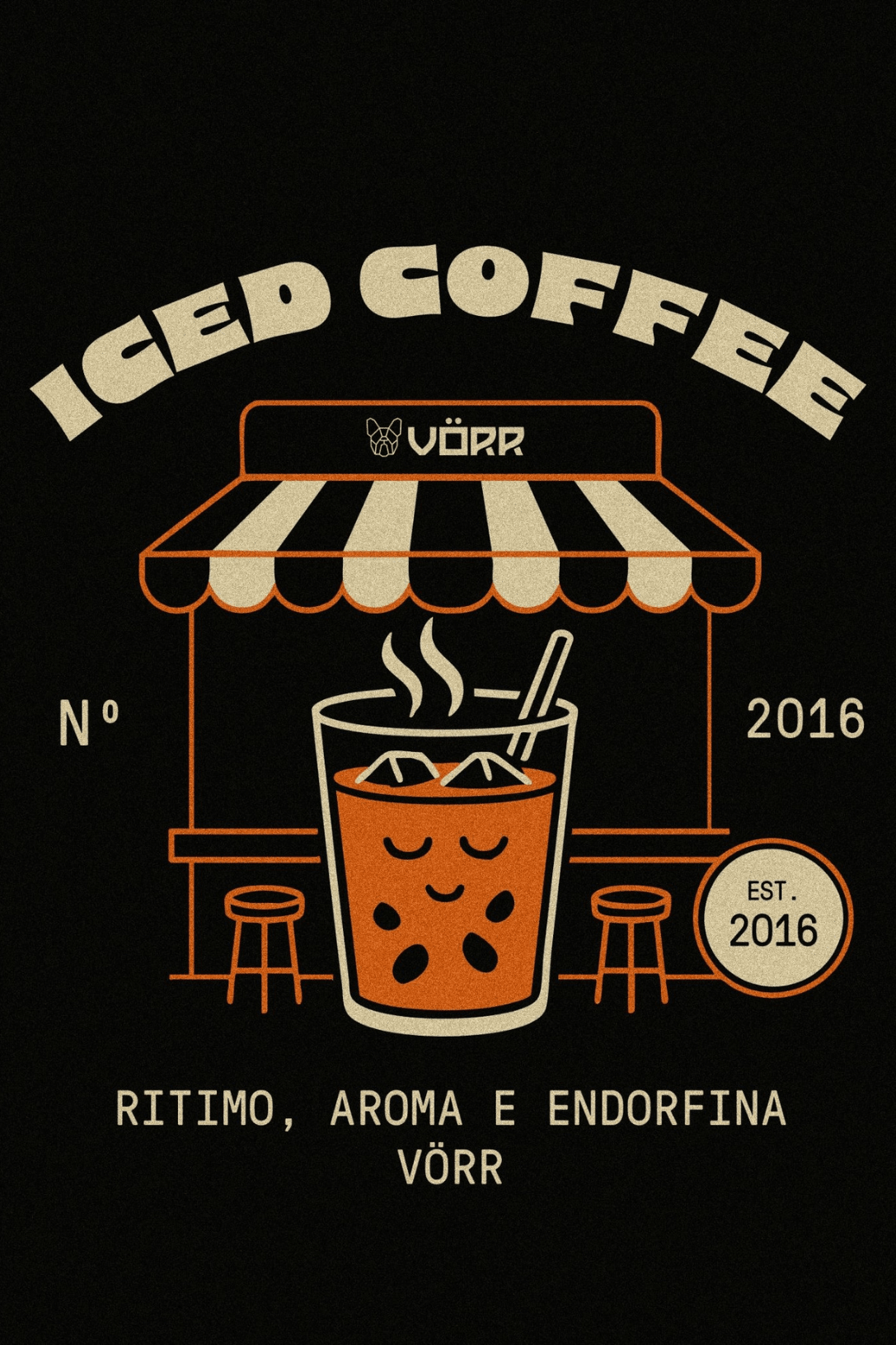 CAMISETA OVERSIZED UNISSEX ICED COFFEE 100% ALGODÃO - PRETO da Vörr Brasil | Vörr Brasil