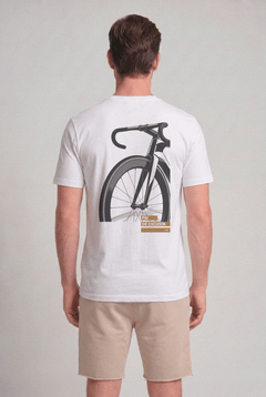 CAMISETA PAI DE CICLISTA ALGODÃO EGÍPCIO - BRANCO