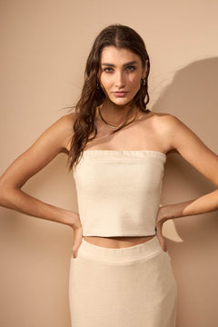 CROPPED BIO ALGODÃO - AREIA