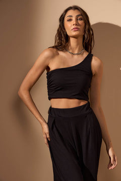 CROPPED CRONO VISCOSE - PRETO