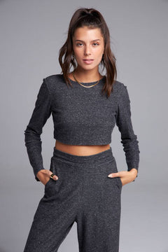 CROPPED EQUILÍBRIO ALGODÃO - PRETO
