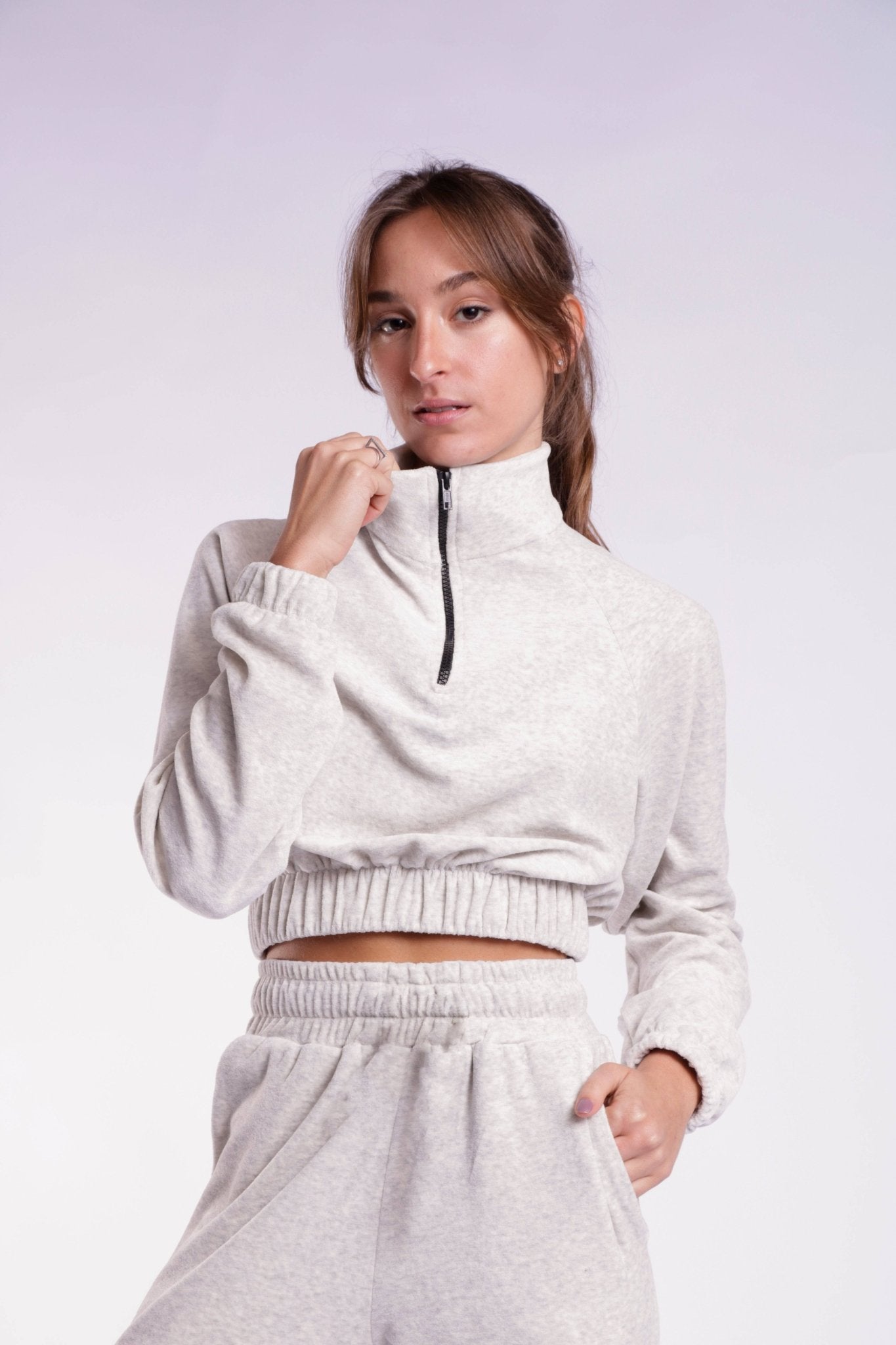 CROPPED MANGA LONGA - CINZA da Vörr Brasil | Loja Oficial Vörr Brasil