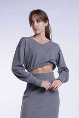 BLUSA MANGA LONGA - CINZA