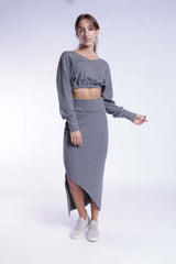 BLUSA MANGA LONGA - CINZA