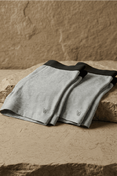 KIT 2 CUECAS BOXER 100% ALGODÃO - CINZA E PRETO