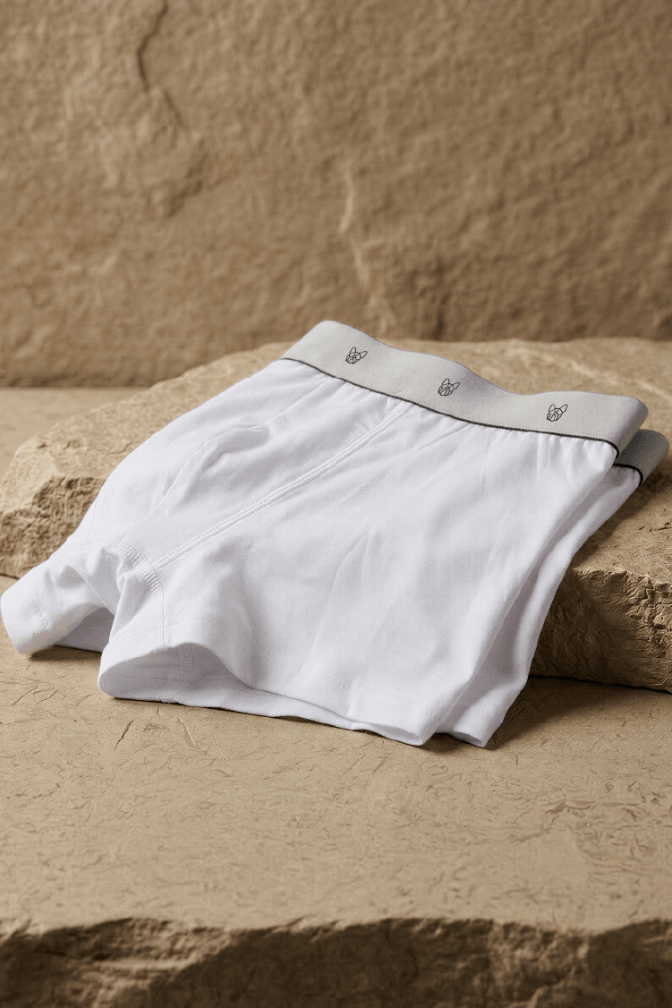 KIT 2 CUECAS MINI BOXER 100% ALGODÃO - BRANCO da Vörr Brasil | Vörr Brasil