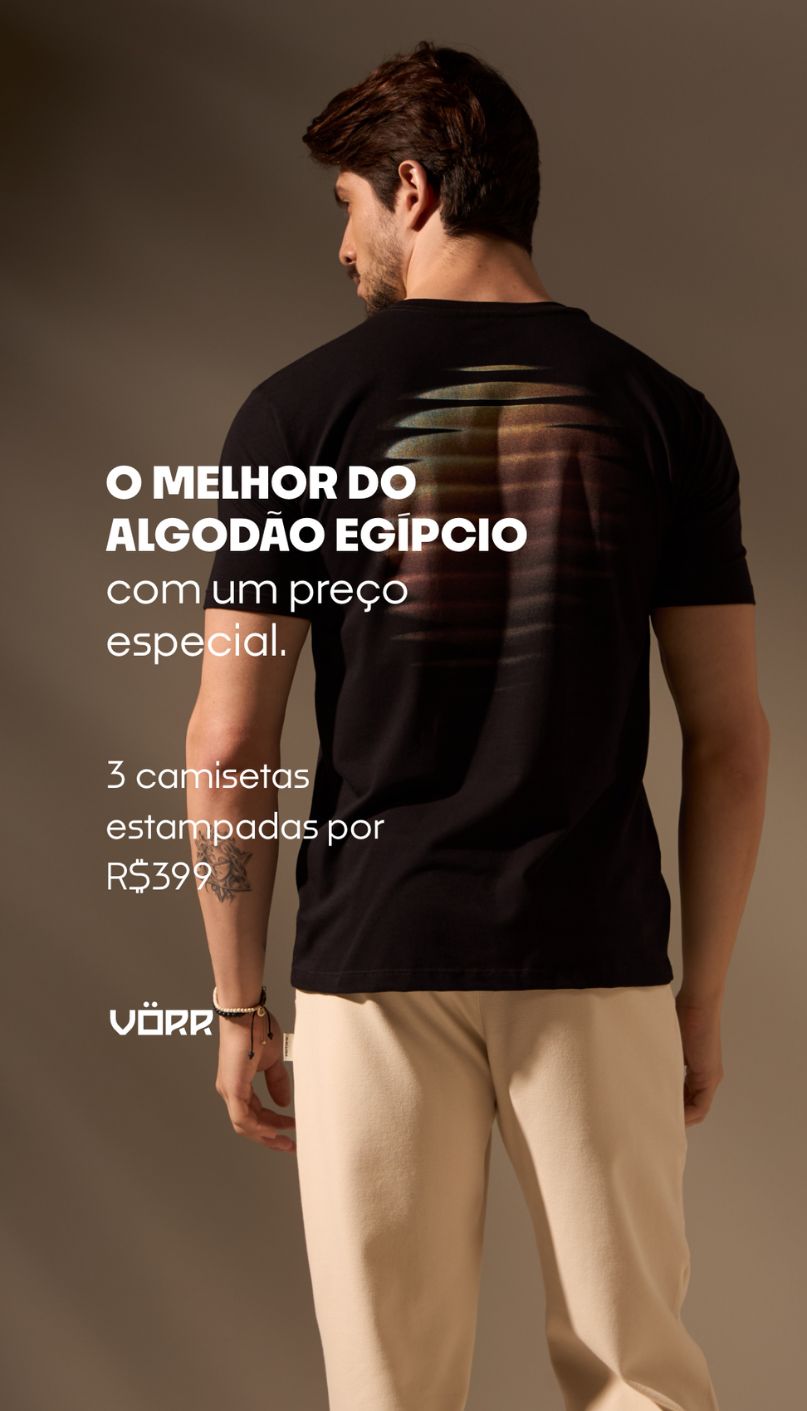 KIT 3 CAMISETAS ALGODÃO EGÍPCIO da Vörr Brasil | Vörr Brasil