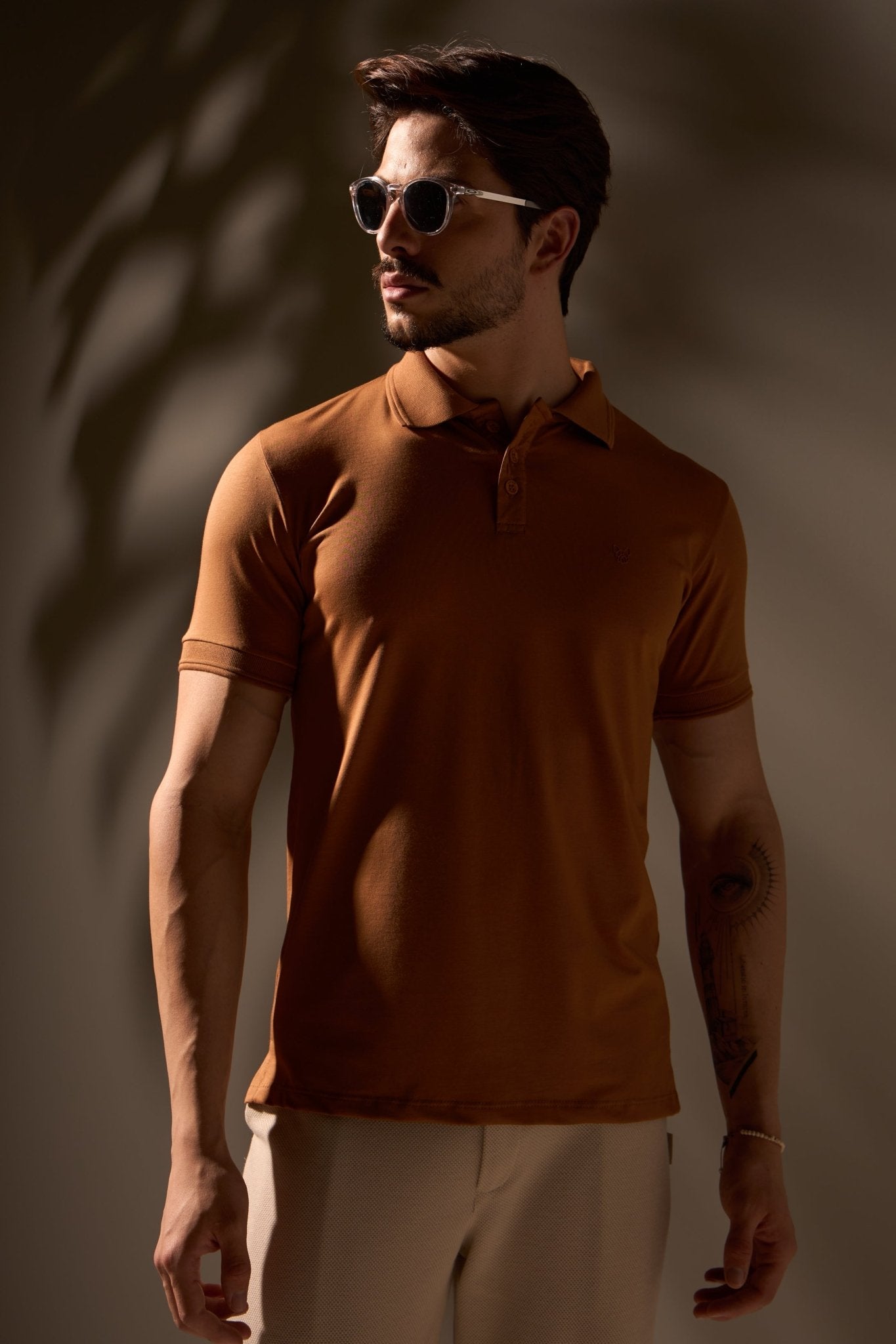 POLO ALGODÃO MALHA PIMA - COBRE da Vörr Brasil | Loja Oficial Vörr Brasil