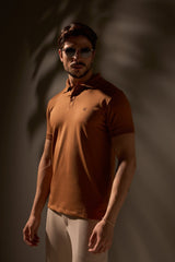 POLO ALGODÃO MALHA PIMA - COBRE da Vörr Brasil | Loja Oficial Vörr Brasil