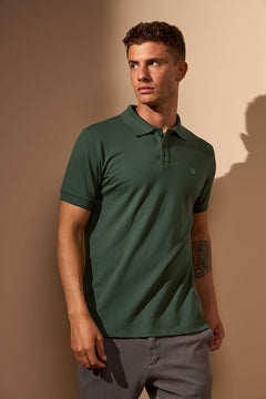 POLO EXPLORER ALGODÃO PIQUET - VERDE FLORESTA