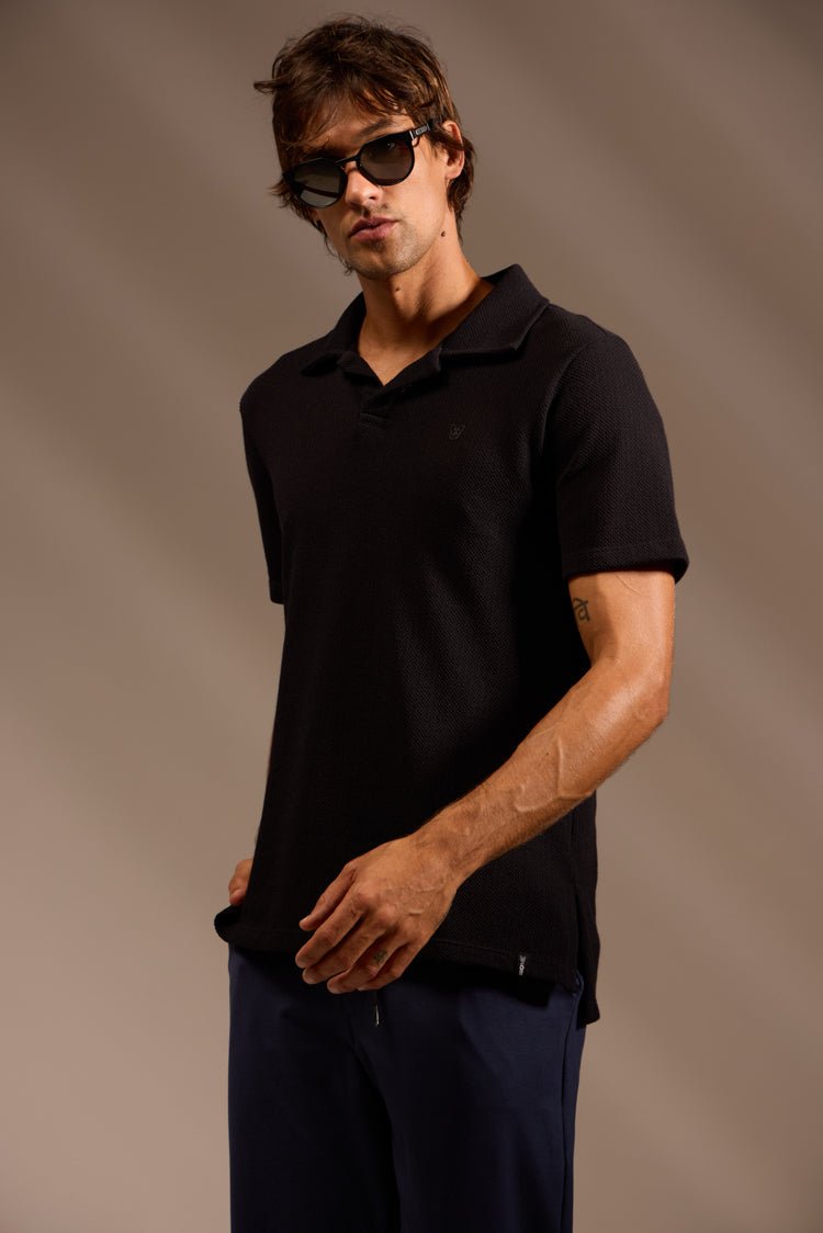 POLO NATUREZA ALGODÃO - PRETO da Vörr Brasil | Loja Oficial Vörr Brasil