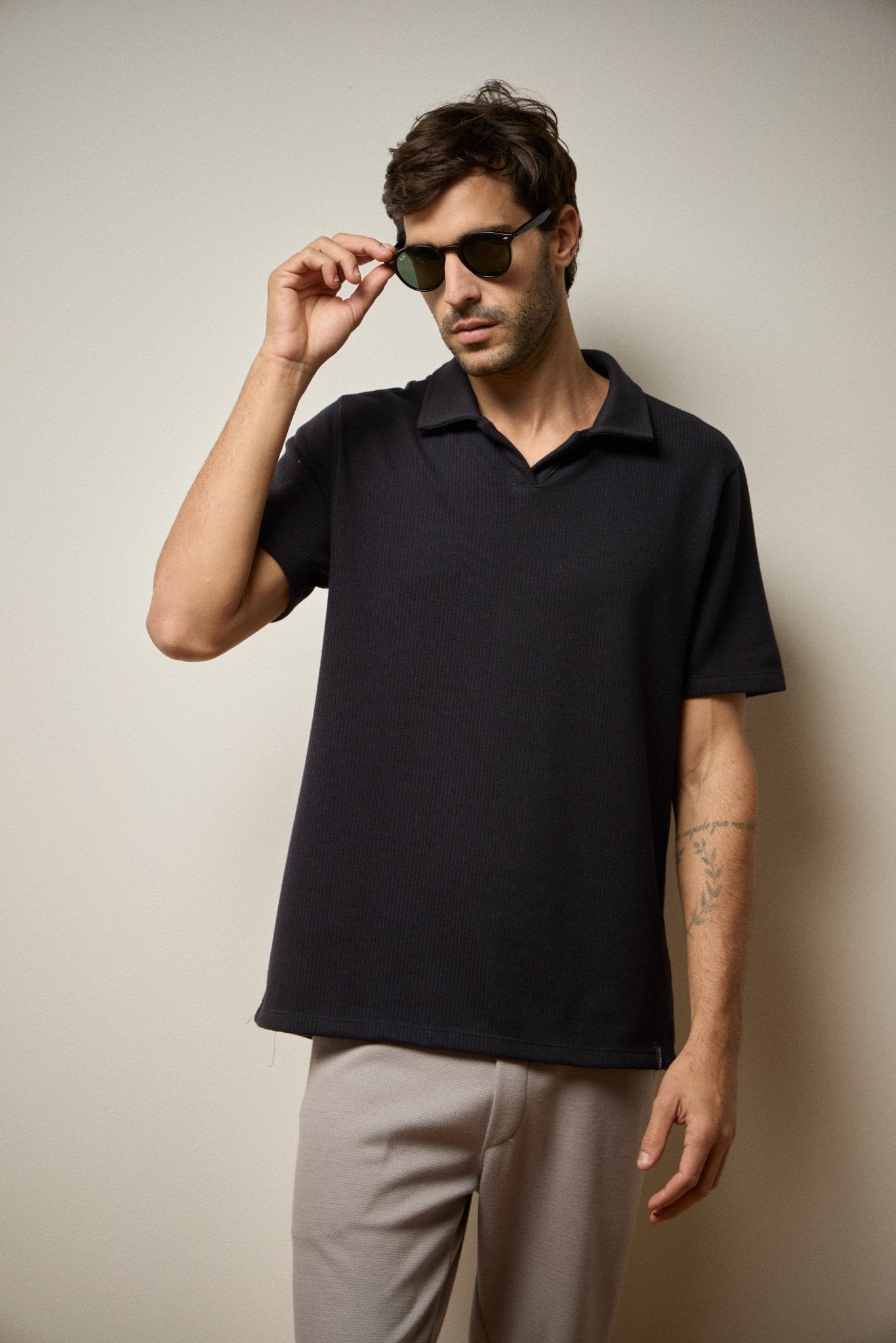 POLO OFF-LINE ALGODÃO - PRETO da Vörr Brasil | Vörr Brasil