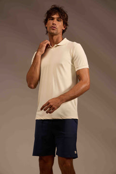 POLO PERFORMANCE TECH MALHA POLIAMIDA - OFF WHITE