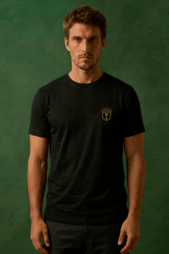 CAMISETA BRASÃO VINTAGE ALGODÃO EGÍPCIO - PRETO