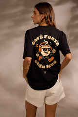 [PRÉ - VENDA] CAMISETA OVER UNISSSEX 100% ALGODÃO CAFÉ FORTE - PRETO da Vörr Brasil | Loja Oficial Vörr Brasil