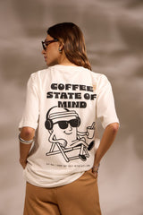 [PRÉ - VENDA] CAMISETA OVER UNISSSEX 100% ALGODÃO COFFEE STATE 01 - OFF WHITE da Vörr Brasil | Loja Oficial Vörr Brasil