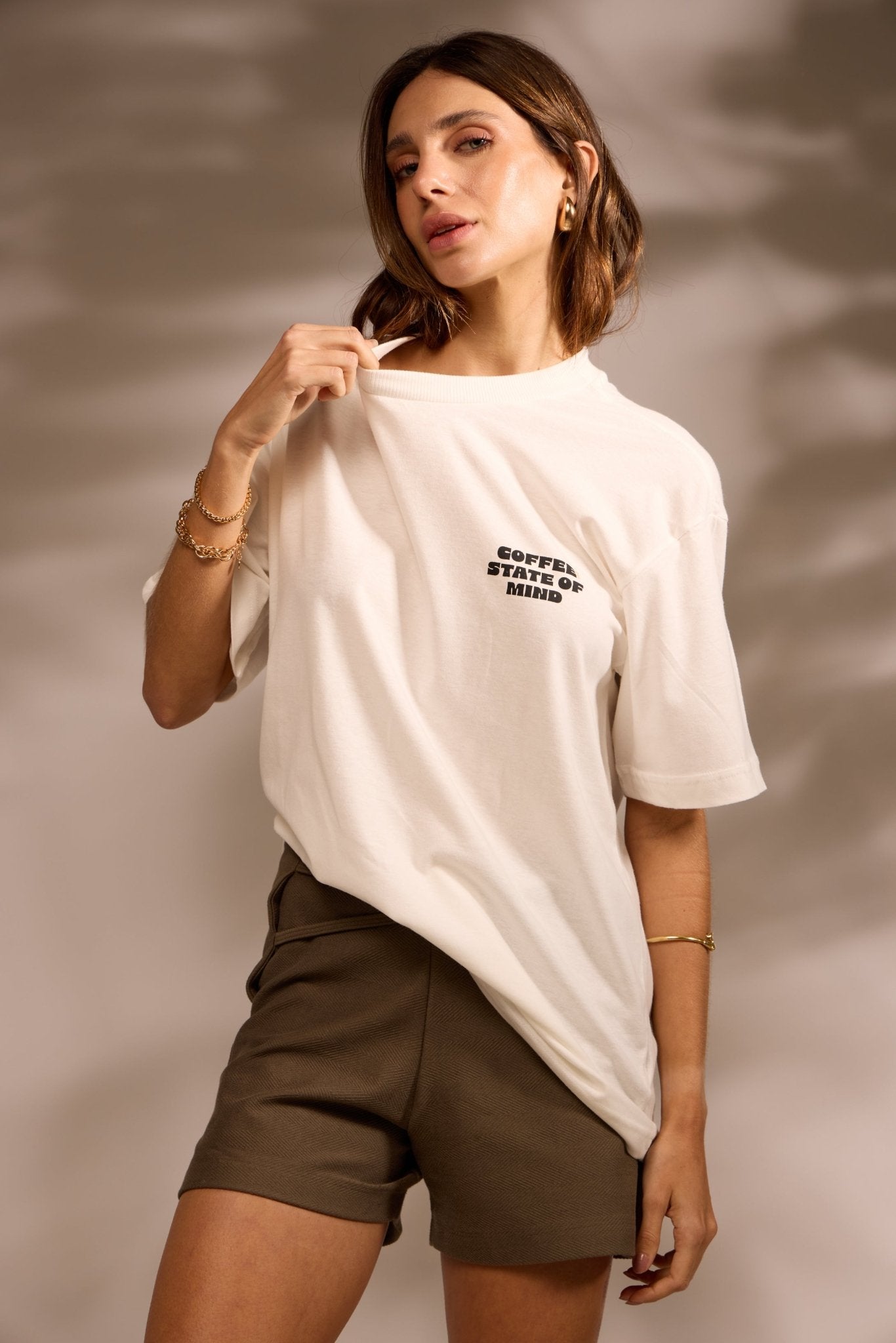 [PRÉ - VENDA] CAMISETA OVER UNISSSEX 100% ALGODÃO COFFEE STATE 02 - OFF WHITE da Vörr Brasil | Loja Oficial Vörr Brasil