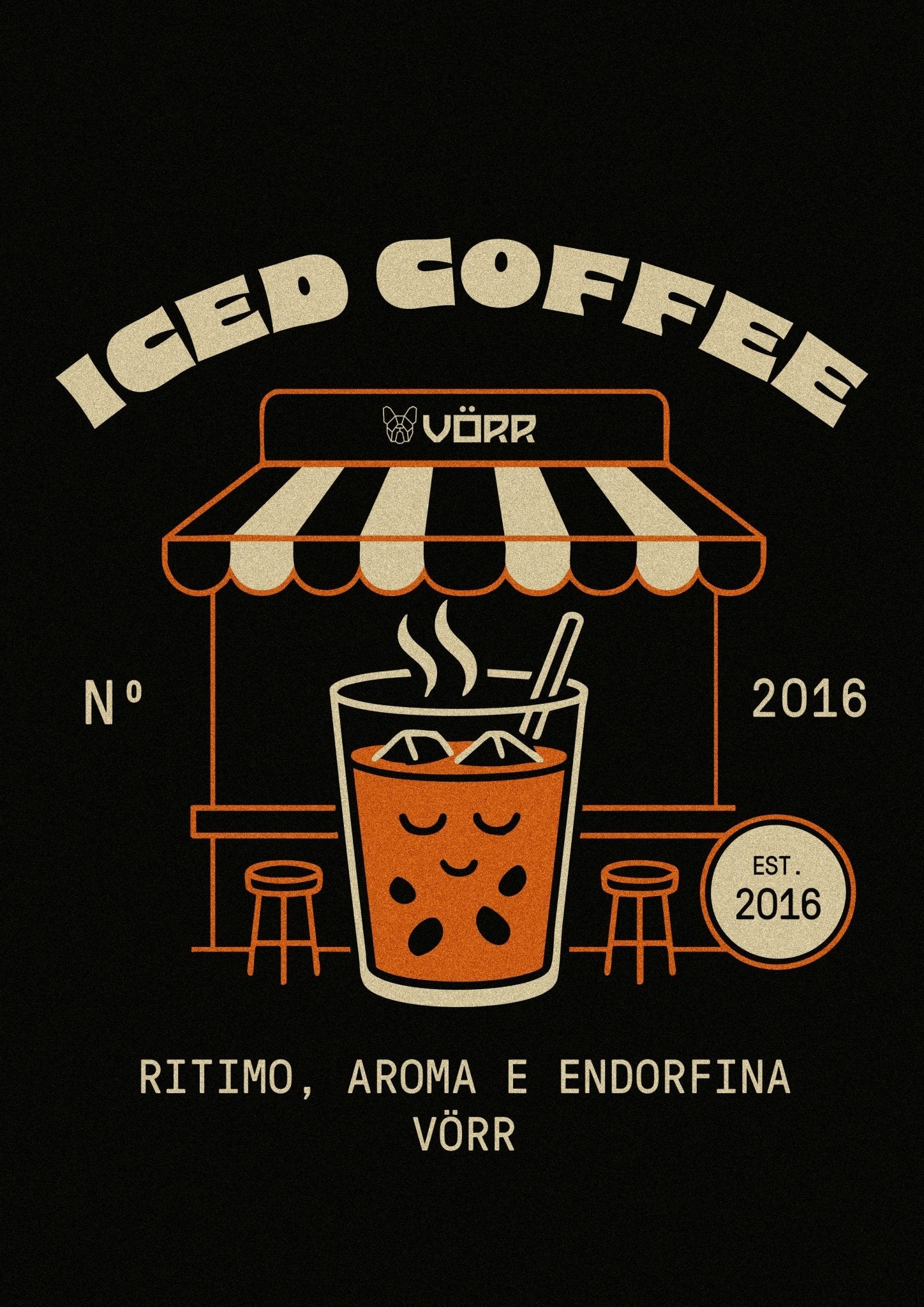 [PRÉ - VENDA] CAMISETA OVER UNISSSEX 100% ALGODÃO ICED COFFEE - PRETO da Vörr Brasil | Loja Oficial Vörr Brasil