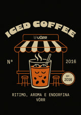 [PRÉ - VENDA] CAMISETA OVER UNISSSEX 100% ALGODÃO ICED COFFEE - PRETO da Vörr Brasil | Loja Oficial Vörr Brasil