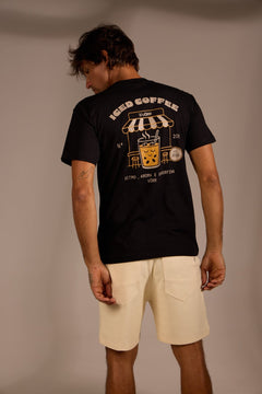 CAMISETA OVERSIZED ICED COFFEE 100% ALGODÃO - PRETO