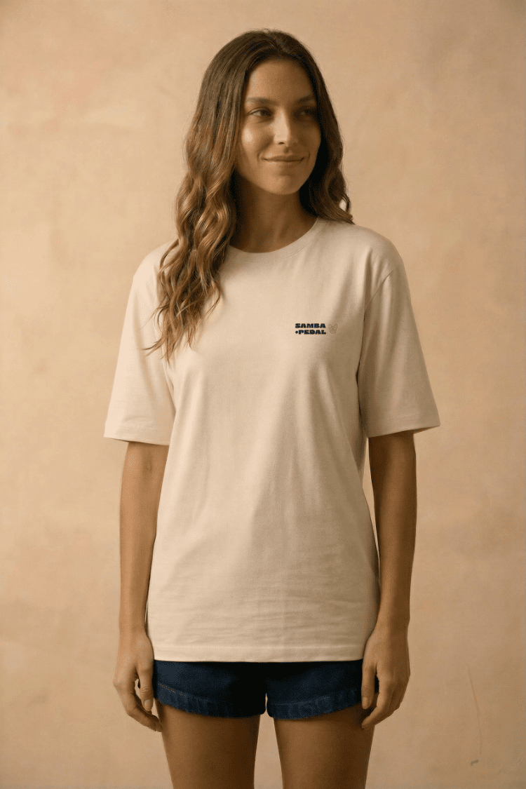 CAMISETA OVERSIZED UNISSEX SAMBA PEDAL 100% ALGODÃO - OFF WHITE da Vörr Brasil | Vörr Brasil