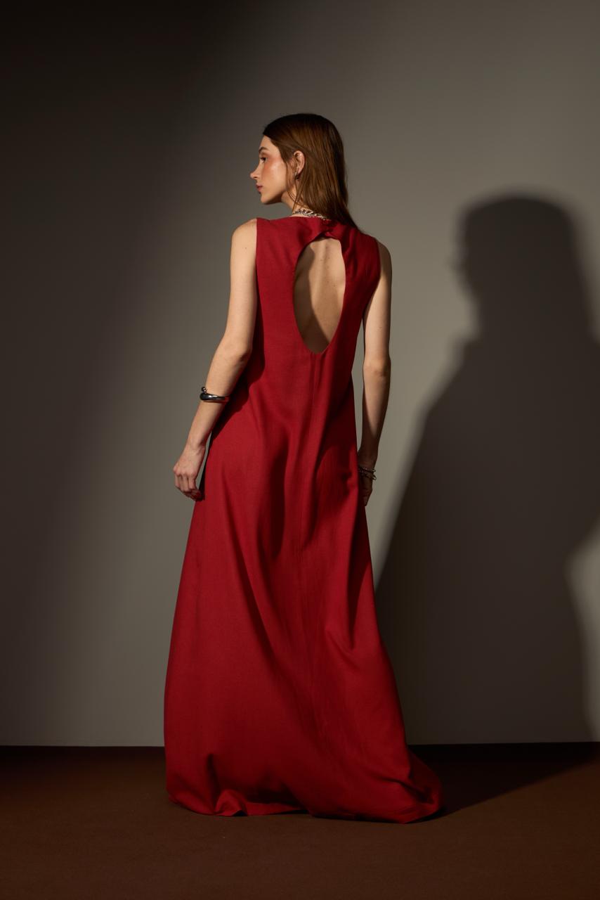 [PRÉ - VENDA] VESTIDO CARDEAL LINHO - VERMELHO da Vörr Brasil | Loja Oficial Vörr Brasil