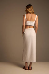 SAIA MIDI CORUMBAU - OFF WHITE da Vörr Brasil | Loja Oficial Vörr Brasil
