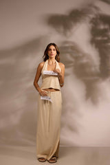 SAIA MIDI SERENO LINHO - OFF WHITE da Vörr Brasil | Vörr Brasil