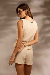 SHORT GOLDEN HOUR ALGODÃO - OFF WHITE da Vörr Brasil | Vörr Brasil