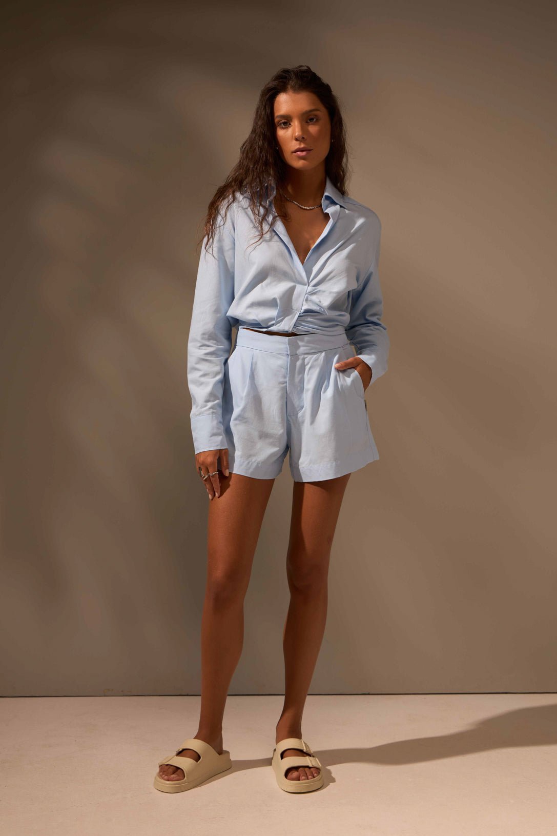 SHORT ONDAS ALGODÃO - AZUL da Vörr Brasil | Loja Oficial Vörr Brasil