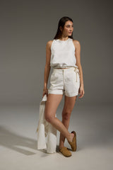 SHORT ORIGEM LINHO - OFF WHITE da Vörr Brasil | Vörr Brasil
