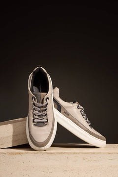 TÊNIS SAVASSI COURO - OFF WHITE E BRANCO
