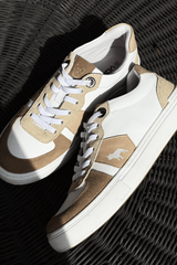 TÊNIS VICTÓRIA COURO E CAMURÇA - AREIA E BRANCO da Vörr Brasil | Loja Oficial Vörr Brasil