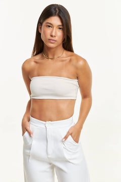 TOP FAIXA ALGODÃO - OFF WHITE