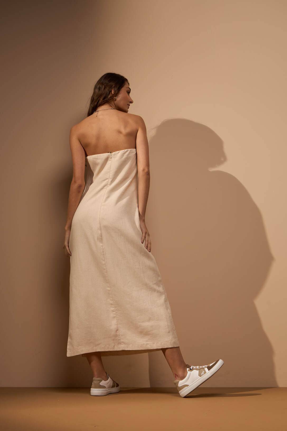 VESTIDO BOSQUES - AREIA da Vörr Brasil | Loja Oficial Vörr Brasil