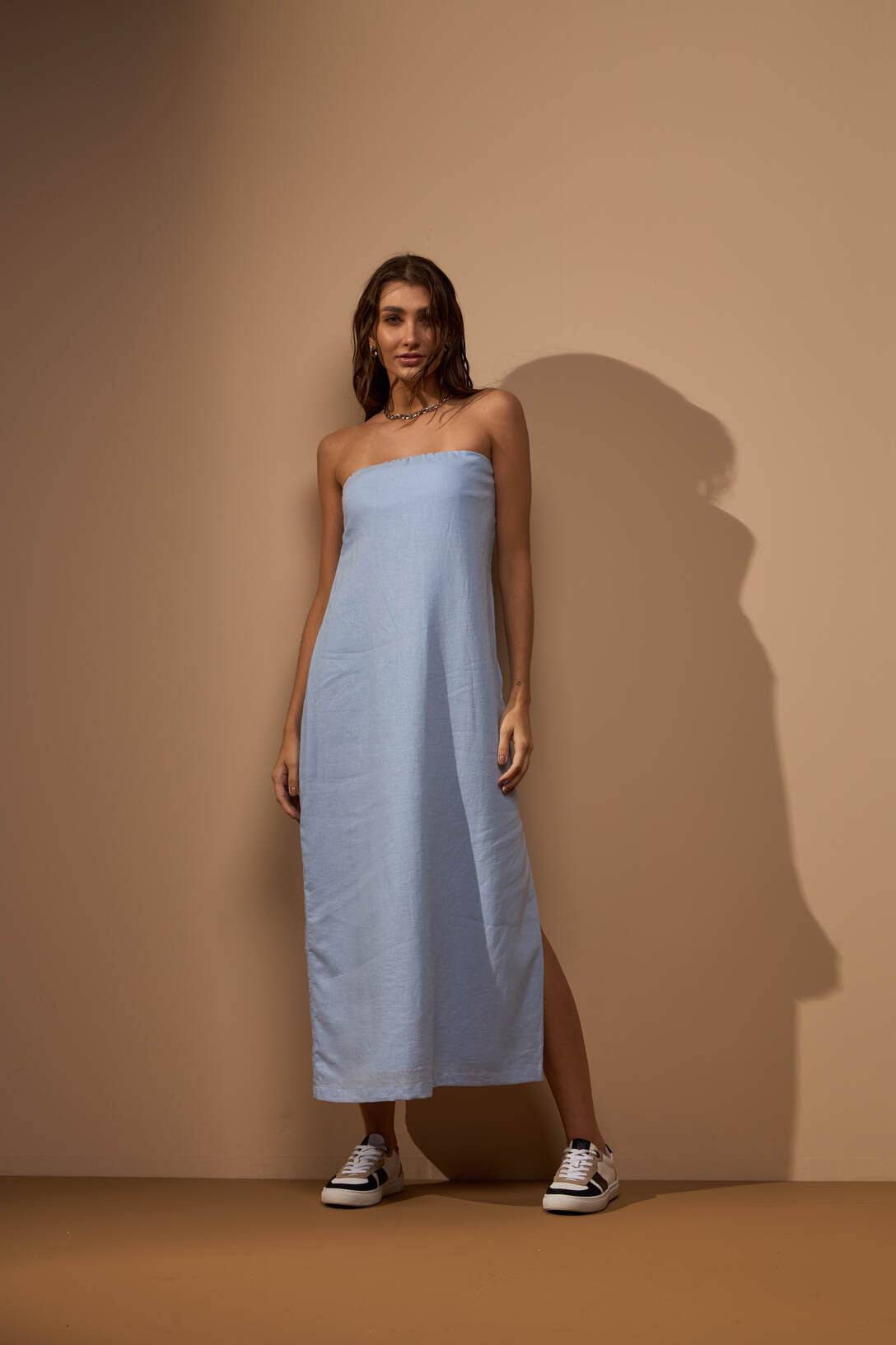 VESTIDO BOSQUES - AZUL da Vörr Brasil | Loja Oficial Vörr Brasil