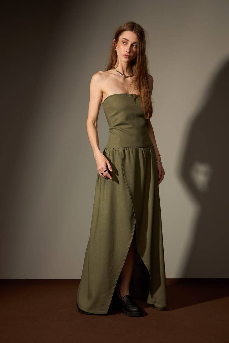 VESTIDO CERRADO - VERDE MUSGO da Vörr Brasil | Loja Oficial Vörr Brasil