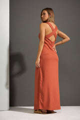 VESTIDO ESPINHAÇO LINHO - LARANJA da Vörr Brasil | Vörr Brasil