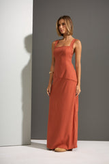 VESTIDO ESPINHAÇO LINHO - LARANJA da Vörr Brasil | Vörr Brasil