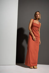 VESTIDO ESPINHAÇO LINHO - LARANJA da Vörr Brasil | Vörr Brasil