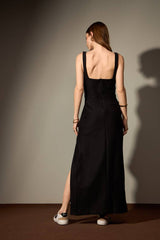 VESTIDO MIDI JARDIM - PRETO da Vörr Brasil | Loja Oficial Vörr Brasil