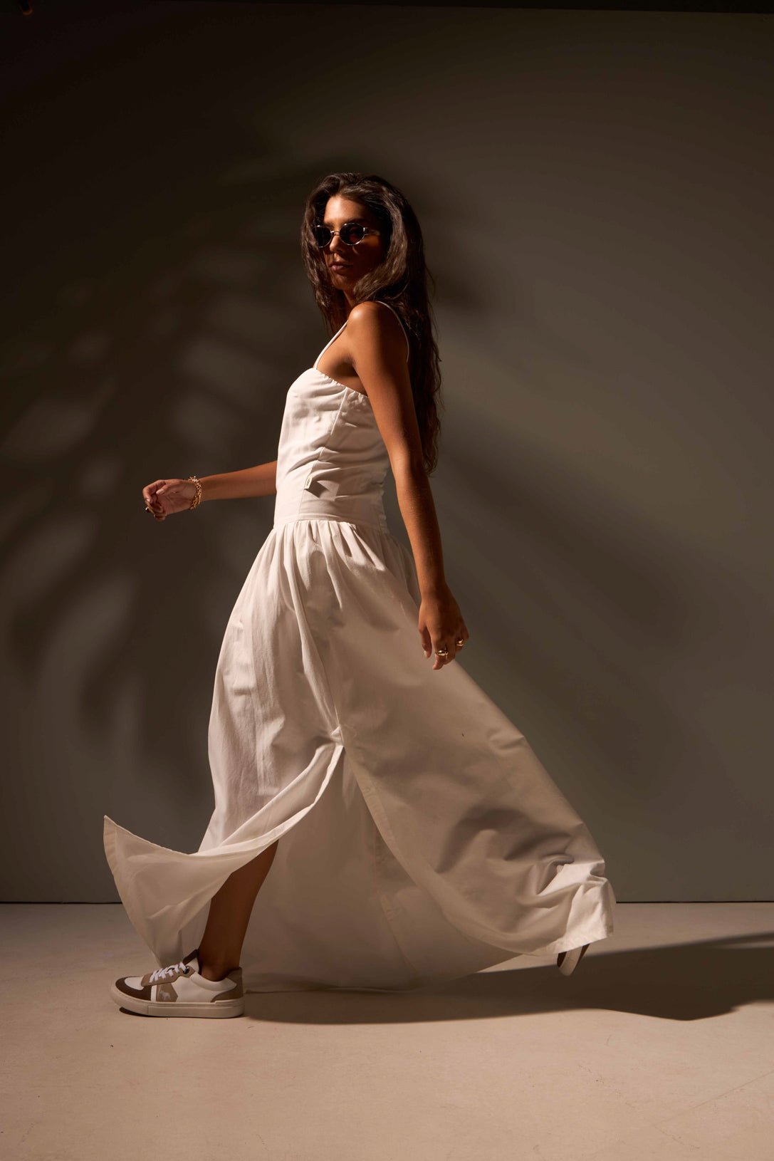 VESTIDO MIDI ONDAS ALGODÃO - BRANCO da Vörr Brasil | Loja Oficial Vörr Brasil