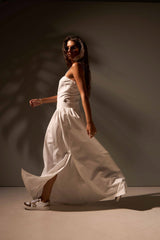 VESTIDO MIDI ONDAS ALGODÃO - BRANCO da Vörr Brasil | Loja Oficial Vörr Brasil